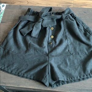 Paper bag black shorts